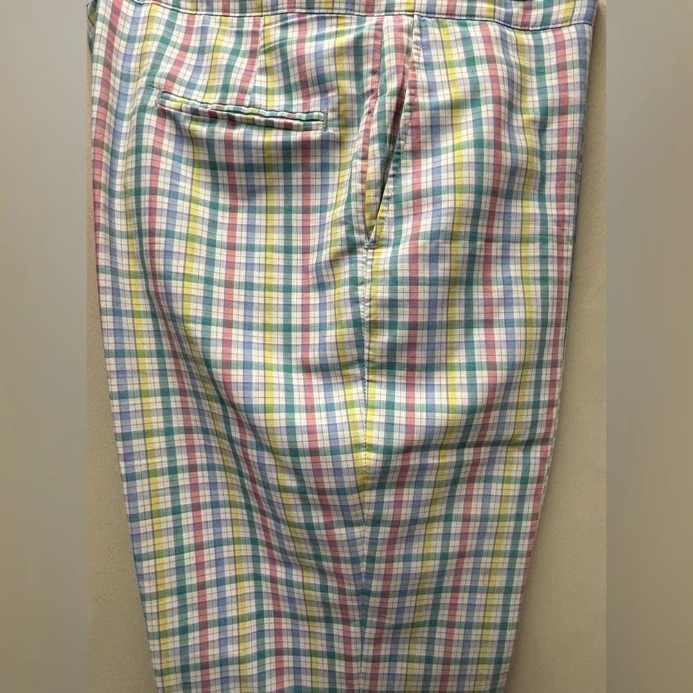 SANSABELT Vintage Golf Pants Pastel Plaid Waist Size 41